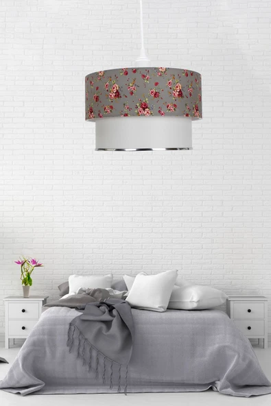 Vivido Abajur Çiçekli Deko Tekli Sarkıt Avize ürün görseli