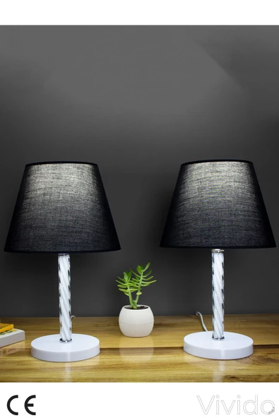 Vivido Home Siyah Elegant İkili Abajur ürün görseli