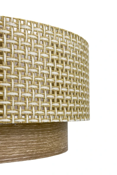 Vivido Home Hasır Krem Ahşap Desenli Avize - Resim 2