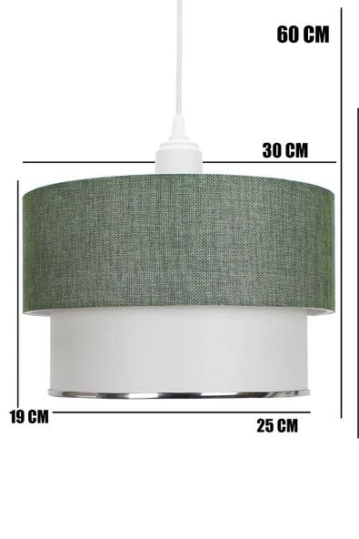 Vivido Abajur Yeşil Deko Tekli Sarkıt Avize - 3