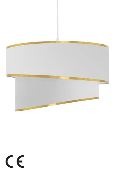 Vivido Home Beyaz Gold Julien Üçlü Avize ve Abajur Seti - Resim 3