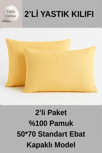 %100 PAMUKLU YASTIK KILIFI 50*70 YASTIK KILIFI - 1