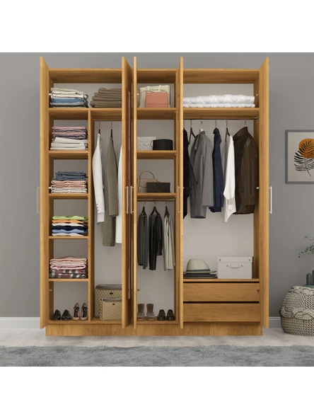 5 Kapaklı Gardırop 180cm  PETRA - Resim 2