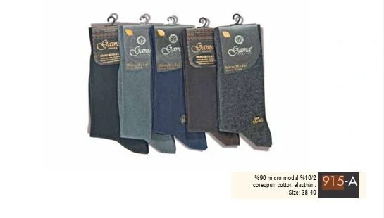 915 Erkek Mikro Modal Core Spun Pamuk Çorap - Resim 2