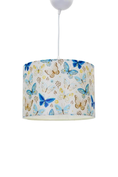 Vivido Abajur 2'li Mavi Kelebekli Çocuk Odası Seti Tavan&komodin - Resim 3