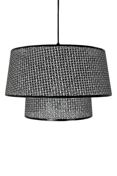 Vivido Home Grande Büyük Boy Siyah Hasır Avize Sarkıt - Resim 2