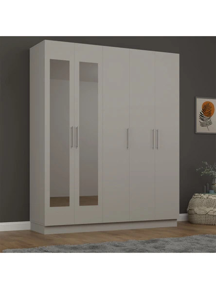 5 Kapaklı Gardırop 180cm  KÜL GRİ ürün görseli