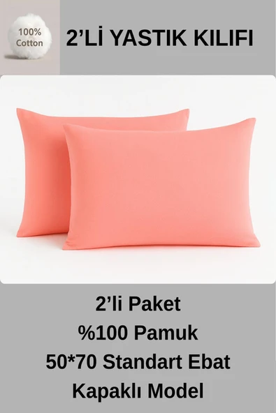 %100 PAMUK YASTIK KILIFI 50*70 YASTIK KILIFI - 1