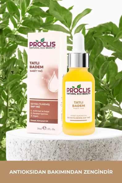 PROCLİS Tatlı Badem Yağı, Sabit Badem Yağ, Sweet Almond Oil, Prunus Amygdalus Dulcis 30ml - 4