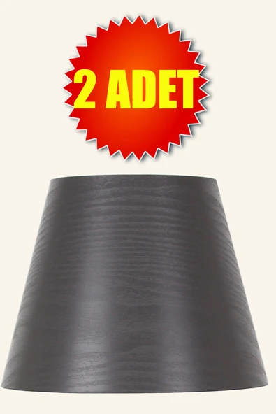 Vivido Home Gri Modern Ikili Abajur Şapkası