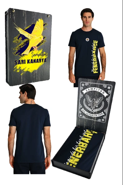 Fenerbahçe Orijinal Lisanslı 24/25 A Takım Antrenman Lacivert UV Basklı Kutulu T-shirt ürün görseli 1