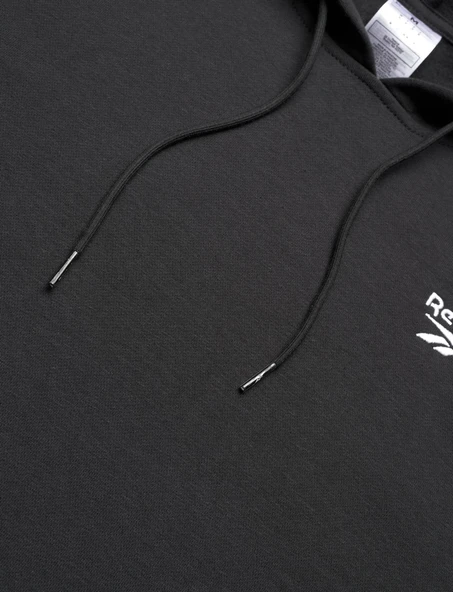 Reebok Ri Left Chest Logo Kapsonlu Fermuarli Erkek Sweat - Siyah - 2