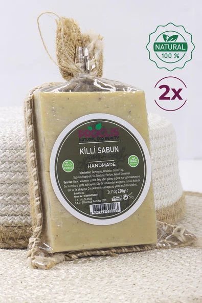 Doğal El Yapımı %100 Saf Killi Sabun Çiftli