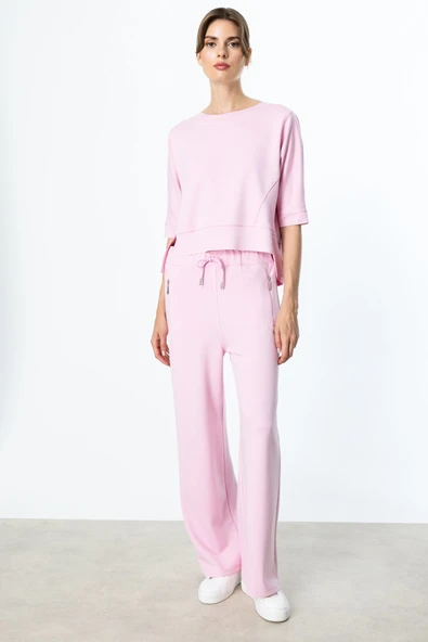 On Beli Lastikli Fermuar Cepli Eşofman Altı - 5