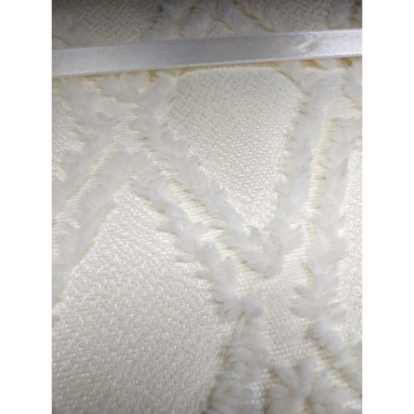 Prestij Puffy Yakut 3 Parça Çift Kişilik Yatak Örtüsü, Pike Örtüsü (250x260)-Krem - 3