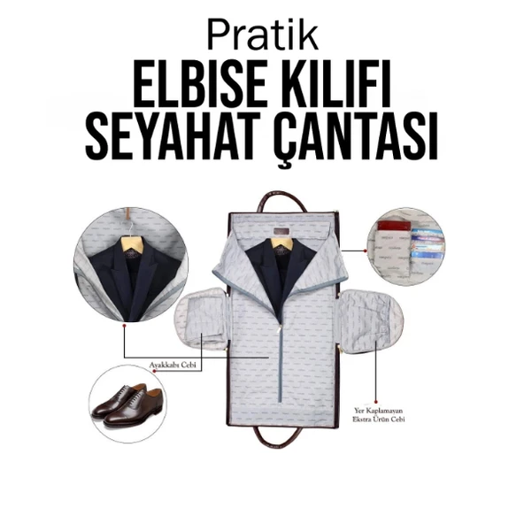 Periboia Pratik Elbise Kılıfı Seyahat Çantası