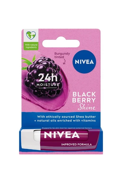 Nivea Bakım Yapan Dudak Bakım Kremi Black Berry 4,8 gr - 2