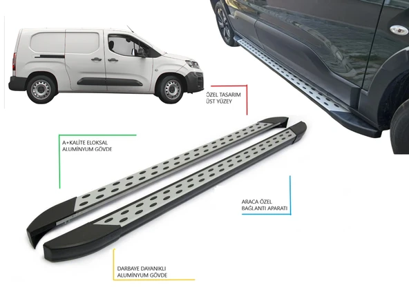 BERLİNGO MAXİ PANEL VAN UZUN ŞASE NOKTALI YAN BASAMAK 2019 2020 2021 2022 2023 2024 2025 2026 2027 ürün görseli 1