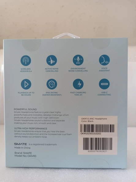 SMATE OKM10 BLUETOOTH KULAK ÜSTÜ KULAKLIK - 5