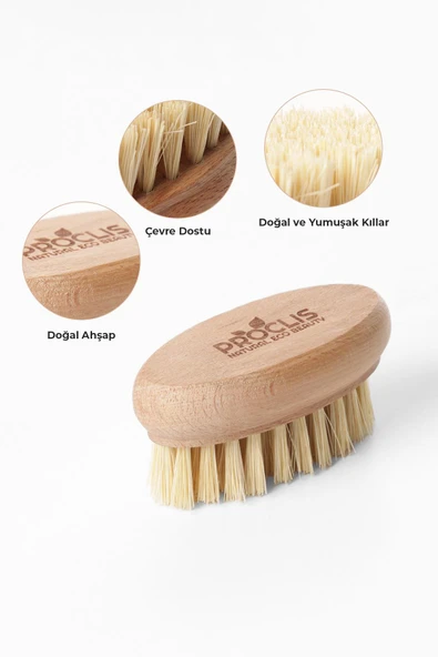 Doğal At Kılı Tırnak Fırçası, %100 Doğal  Vegan Tırnak Fırçası - 4
