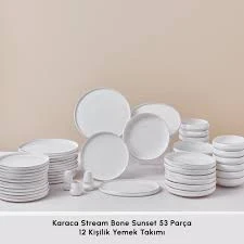 Karaca Stream Bone Sunset 53 Parça 12 Kişilik Yemek Takımı Platin - 2