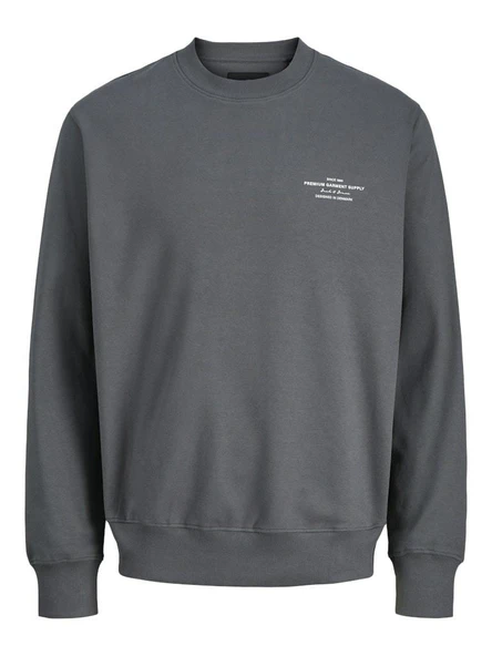 Jack Jones Blachad Brandıng Bisiklet Yaka Erkek Sweat 12261386 - 5