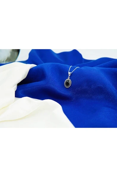 oltutaşı yuvarlak taşlı gümüş kolye sk00018 ürün görseli 1