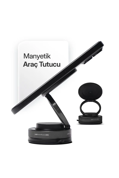 Powerway TT77 Manyetik Araç İçi Telefon Tutucu – Katlanabilir 360° - 2