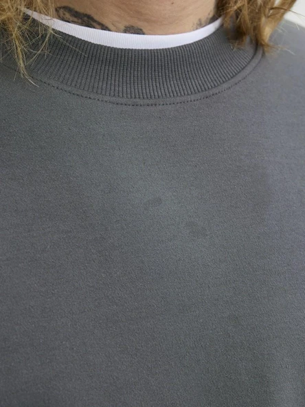 Jack Jones Blachad Brandıng Bisiklet Yaka Erkek Sweat 12261386 - 6