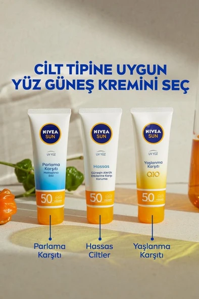 Nivea Sun Hassas Yatıştırıcı Güneş Koruyucu Yüz Kremi SPF50 50 ml - 5