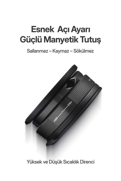 Powerway TT77 Manyetik Araç İçi Telefon Tutucu – Katlanabilir 360° - 5