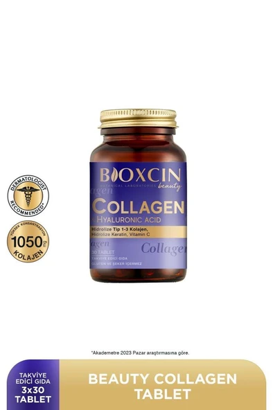 Bioxcin Collagen Hyaluronic Acid Hidrolize Tip 1-3 Kolajen 3 x 30 Tablet - 3 Al 2 Öde - Resim 8