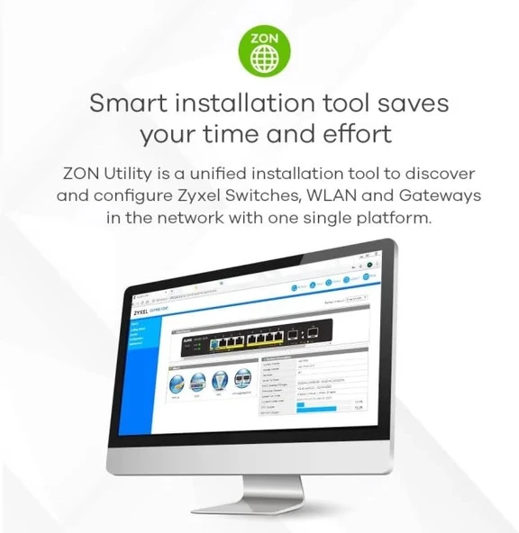 ZYXEL 24 Bağlantı Noktalı Gigabit Ethernet Akıllı Switch GS1900-24 - 5