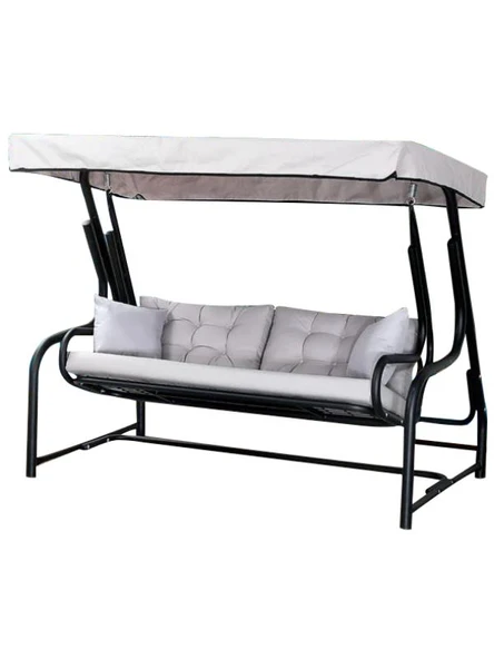 Mandella Gondol Üç Kişilik Metal Salıncak (Minder Hediyeli) - Resim 3