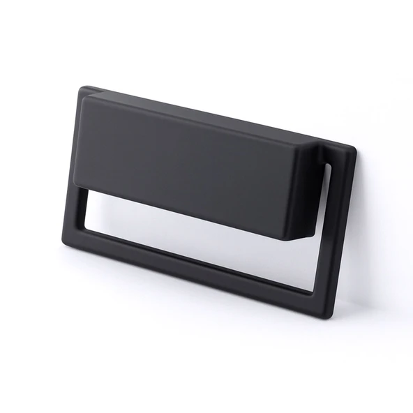 Marko Siyah Metal Dikdörtgen Gömme Mobilya Kulp Modern Dolap ve Çekmece Dayanıklı Dekoratif Kulplar - Resim 5