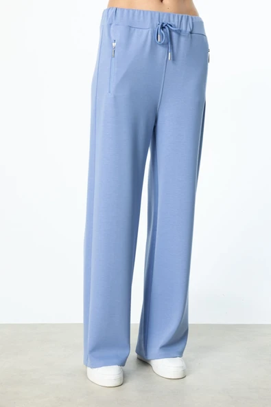 On Beli Lastikli Fermuar Cepli Eşofman Altı - 3