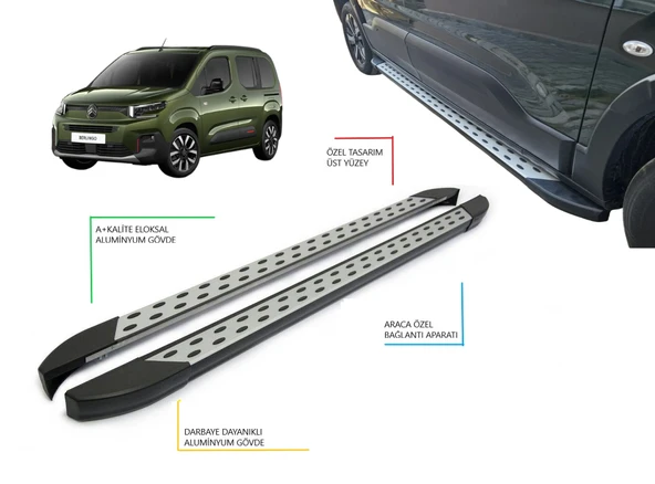 BERLİNGO CAMLI VAN KISA ŞASE NOKTALI YAN BASAMAK 2019 2020 2021 2022 2023 2024 2025 2026 2027 ürün görseli 1