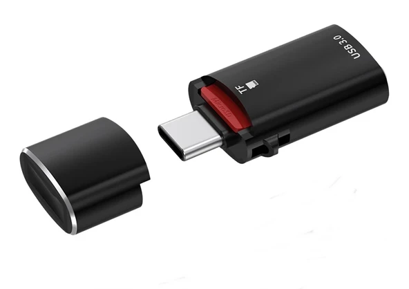 Type C USB 3.0 OTG Dönüştürücü & Microsd Kart Okuyucu – Tüm Tip-C/USB Cihazlar İçin