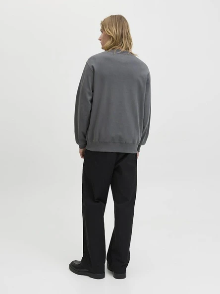 Jack Jones Blachad Brandıng Bisiklet Yaka Erkek Sweat 12261386 - 4