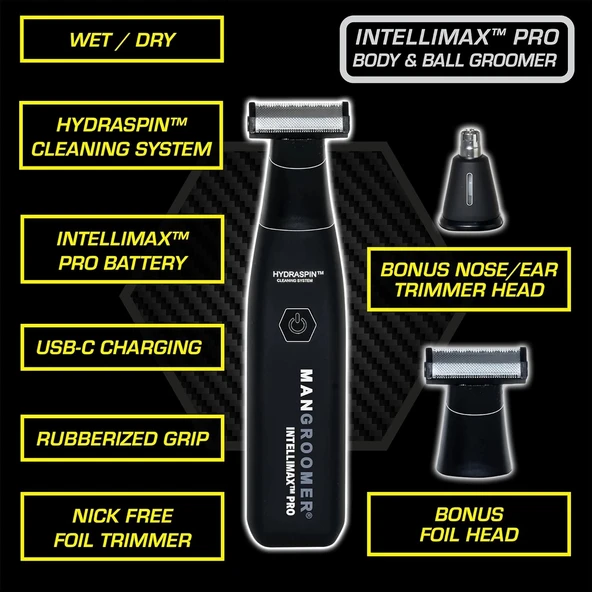 MANGROOMER INTELLIMAX PRO Vücut ve Kasık Tıraş Makinesi - Resim 2