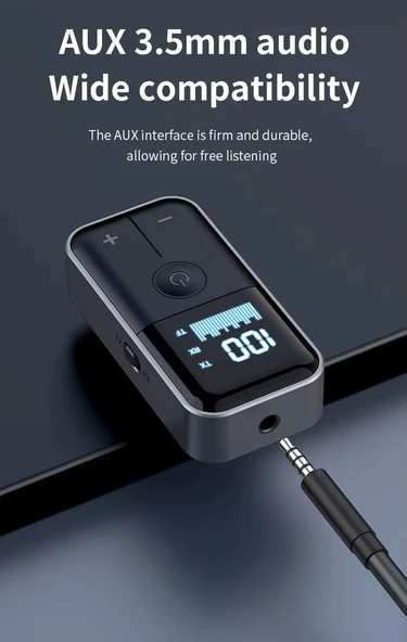 M20 Bluetooth 5.4 Alıcı Verici: Kablosuz Ses Devrimi (10m Menzil, TF Kart, AUX) - 2