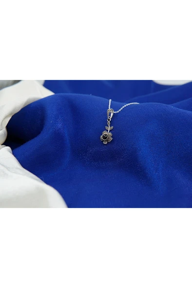 oltutaşı çiçek gümüş kolye sk00013 ürün görseli 1