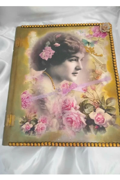 Sevgili Hediye Kutusu Sevgililer Günü Ahşap El İşi Hand Made Mücevher Kutusu ürün görseli