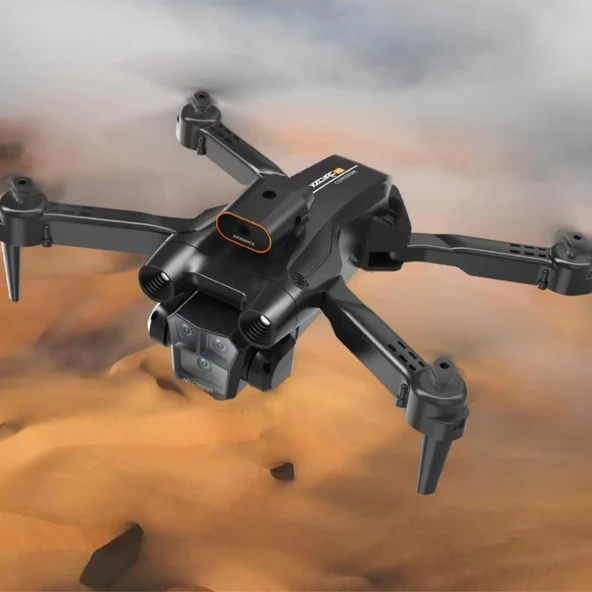 C12 Pro Katlanabilir Drone – 3x HD Kamera • 4K Video • Wi‑Fi FPV • Akıllı Uçuş Modları & Engel Algılamalı - Resim 2