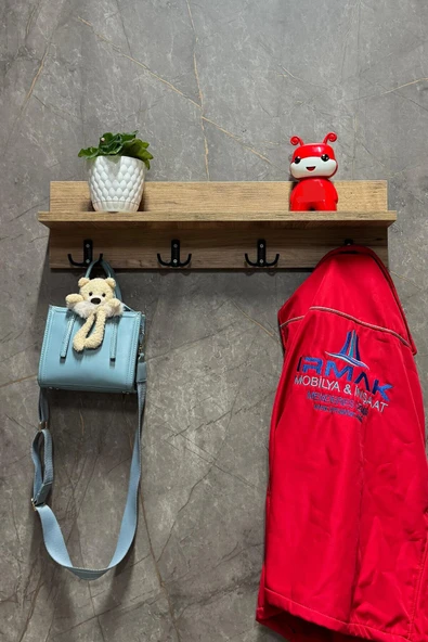 Irmak Mobilya Duvar Askılığı Hol Koridor Mutfak Banyo, Havlu, Elbise Askılık ürün görseli