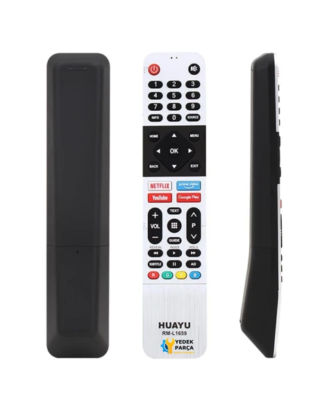 Grundig Uyumlu Led Tv Universal Kumanda RM-L1659 NETFLIX-YOUTUBE-PRIME VIDEO-GOOGLE PLAY TUŞLU - 1