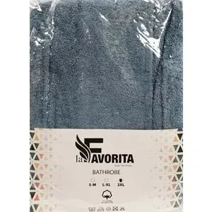 La Favorita Uzun Kişisel Bornoz ve Havlu-K.Mavi (XXL Beden) - Resim 3
