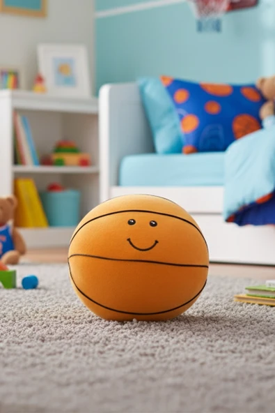 Peluş Basketbol Topu Oyuncak Yastık Dekoratif Spor Figürü Hediyelik Eşya - 3