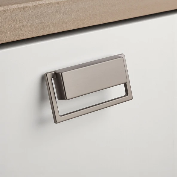 Marko Soft Füme Metal Gömme Mobilya Kulp Modern Dolap ve Çekmece Dayanıklı Dekoratif Kulplar - Resim 6