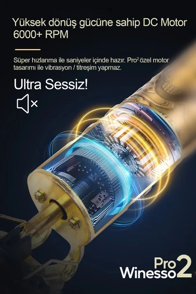 Winesso Tıraş Makinesi Pro2 USB Şarjlı Saç Sakal Vücut Kıl Tüy Alma Kadın Erkek Epilasyon Berber & Kişisel - Resim 6